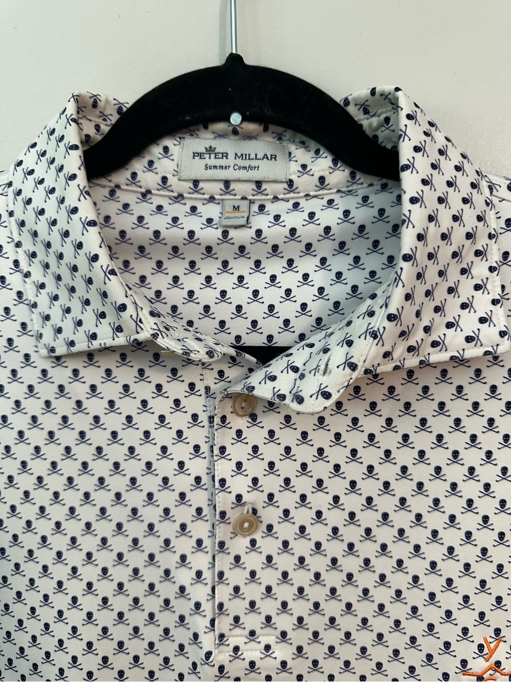 Peter Millar Summer Comfort Skull Polo Size Medium